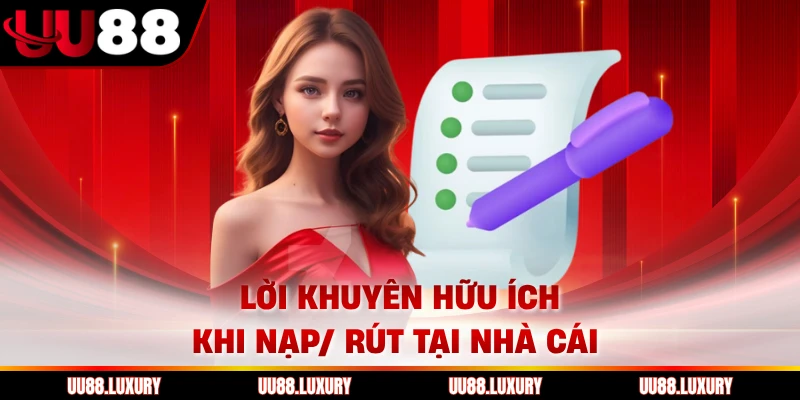 Lời khuyên hữu ích khi nạp/ rút tại nhà cái 